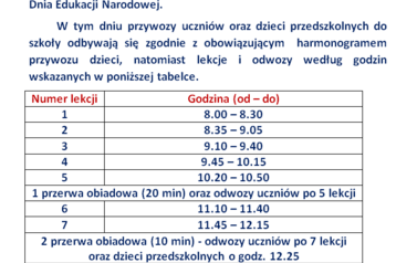 lekcje piątek
